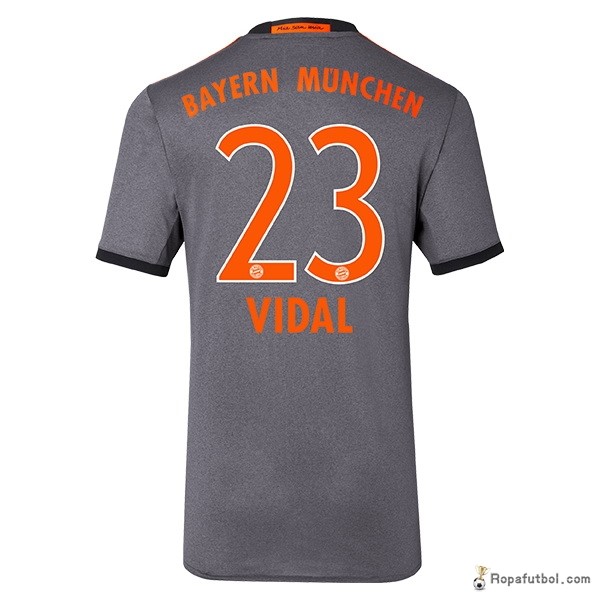 Camiseta Bayern de Múnich Replica Segunda Ropa Vidal 2016/17 Gris